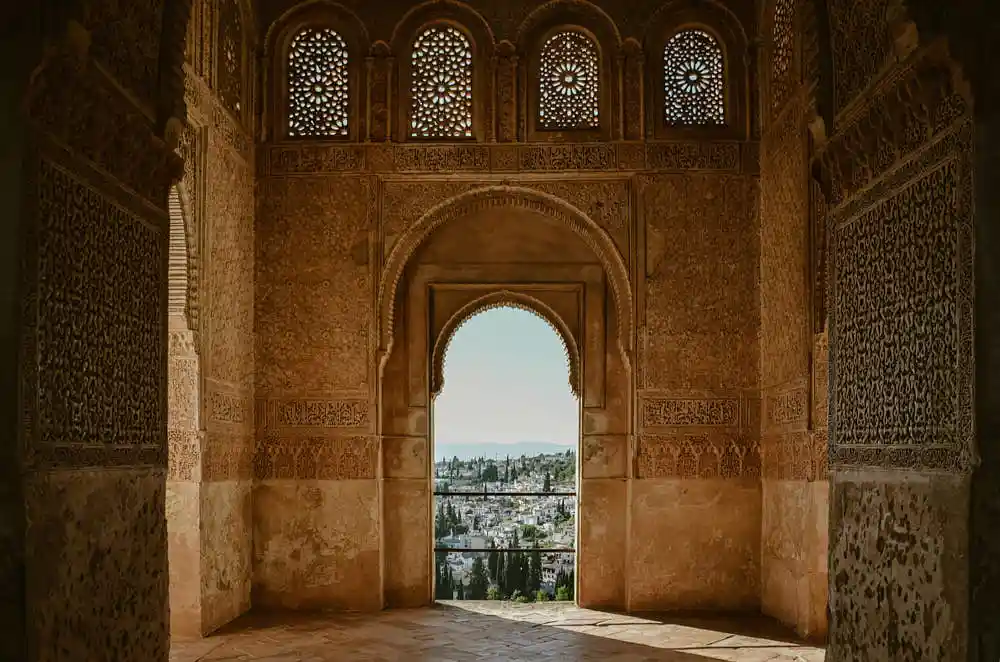 Impression Nasridenpaläste Blick Granada